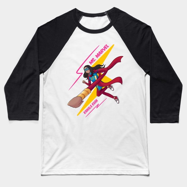 Ms Marvel Baseball T-Shirt by ribeironathana